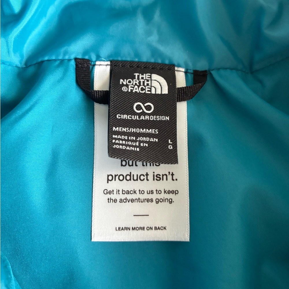 The North Face Men's Teal Puffer Jacket - Picture 6 of 11